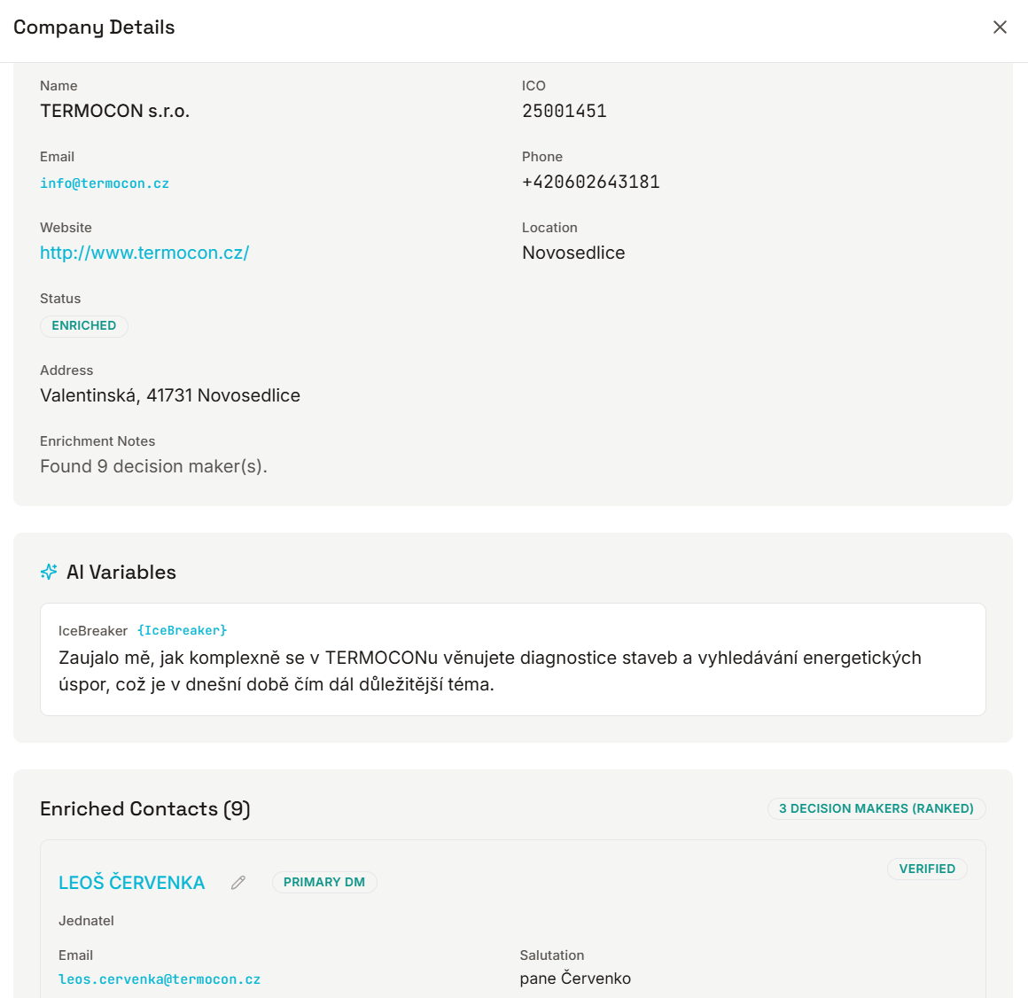 HypeLead — AI personalizace a decision makers